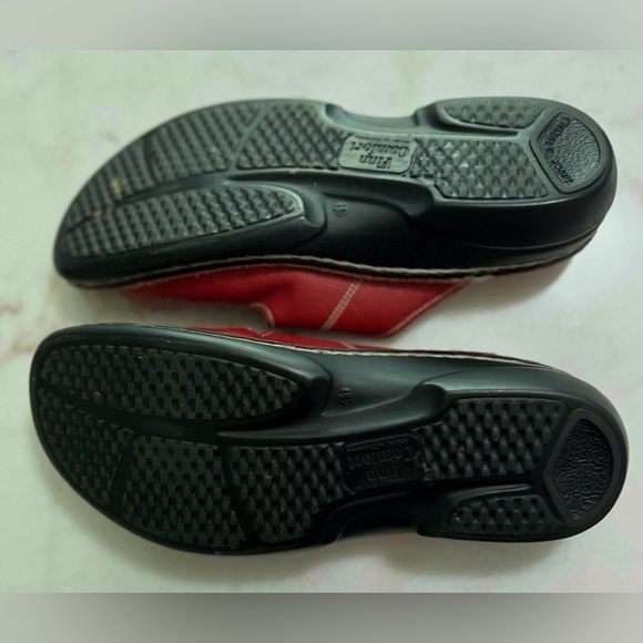 Finn Comfort Women Shoe Soft Sansibar Size 10 EUR 41 Red Sandal Pre Owned - Picture 3 of 6
